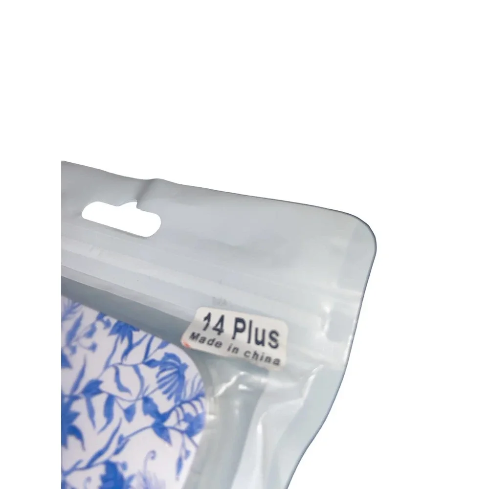 Iphone 14 plus , Festas floral blue watercolor case
